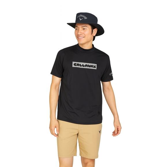 Callaway Cool Festa Golf Mock Neck Shirt Large Black | Japan Exclusive | NEW - Picture 1 of 13